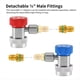thumbnail image 5 of R134A H / L Conector de Acoplamiento Rápido para Automóvil Adaptador de Latón Refrigerante de Aire Acondicionado Medidor de Colector de CA Ajustable, 5 of 6