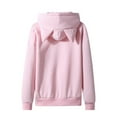 AOMPMSDX Hoodies For Men 2024 Autumn/Winter New Cat Ear Couple Solid