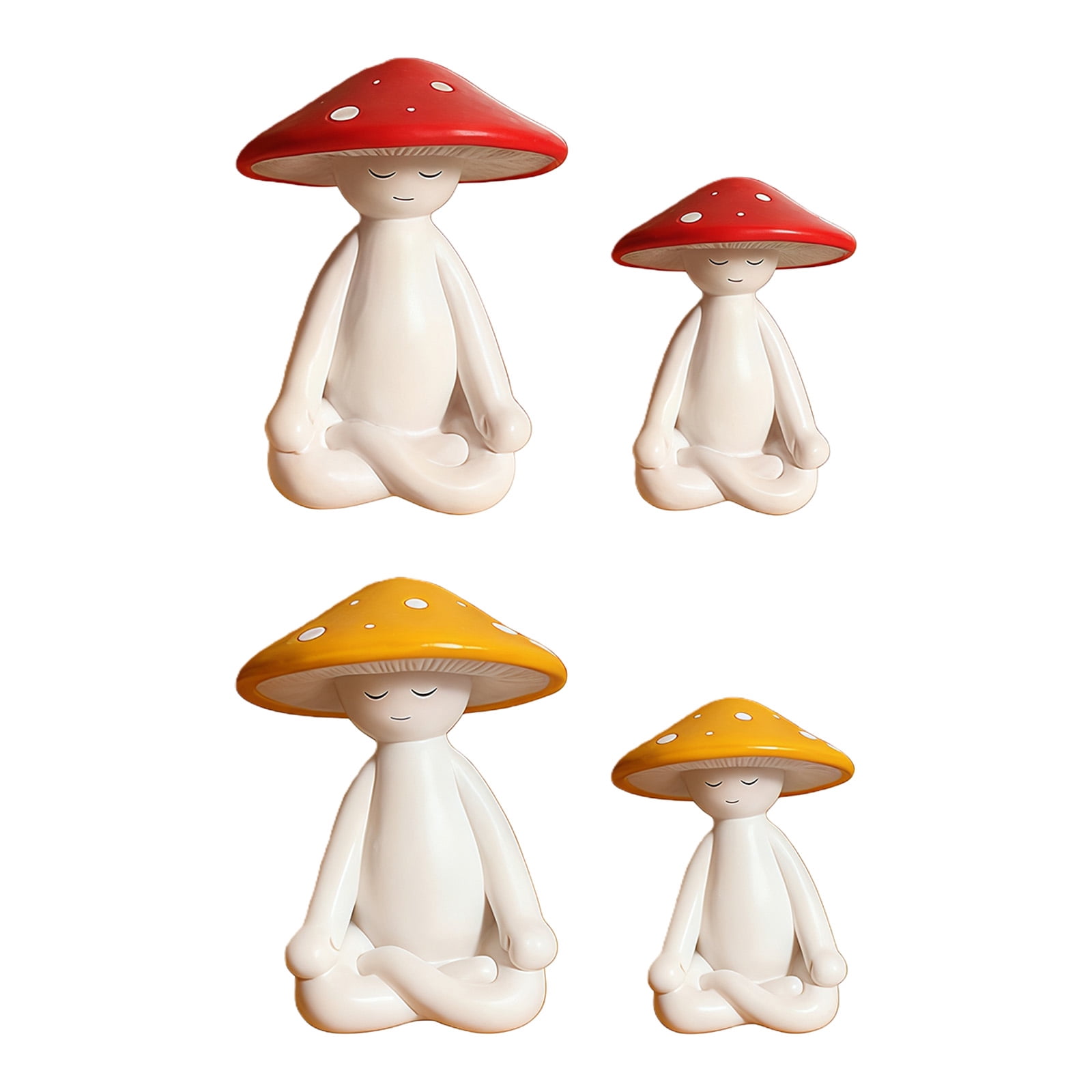 Garden Statue Fairys Garden Accessories Centrepieces Meditations Mushroom Figurines Sculptures Miniature Landscape Decor