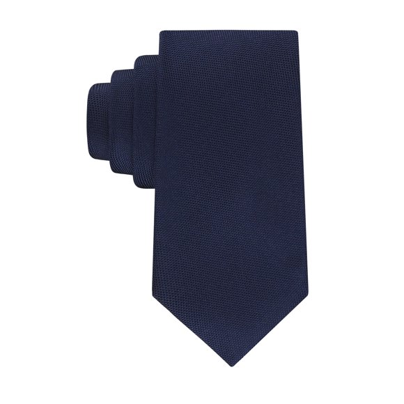 Corbata Tommy Hilfiger Core Oxford de seda azul marino liso para hombre