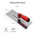 thumbnail image 4 of 28*10.7cm Stainless Steel Finishing Trowel - Rivet-Free Concrete Plastering Tool for Tile, Masonry & Construction, 4 of 5