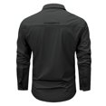 thumbnail image 3 of MuZeFu Long Sleeve Shirts for Men 2xl mens Casual Fashion Sports Slim Cargo Button Long-sleeved Lapel Shirt Inch Coat, 3 of 6