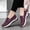 Purple, variant on Women's Slip-On Hollow Knit Mesh Walking Shoes, Round Toe Cushioned Curved Midsole Footwear, Six Solid Tone Non-Slip Breathable Daily Casual Loafers(Black,5.5)