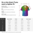 thumbnail image 7 of Sigee Colorful Glitter Print Men's Shirts Casual Button Down Short Sleeve Summer Beach Shirt Hawaiian Vacation Shirts Tee Shirt-, 7 of 7