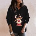 thumbnail image 2 of asdoklhq Womens Plus Size Tops Clearance,Women's Casual Long Sleeve Christmas Holiday Print Sweater Top Blouse, 2 of 6