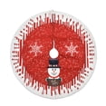 thumbnail image 1 of goowrom Christmas Santa Clause/ Snowman/ Elk Print Tree Skirt Decorative Tools, 1 of 5