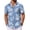 Blue - White Flower, variant on Mens Hawaiian Shirt Short Sleeve Floral Button Down Shirts Summer Tropical Beach Shirts