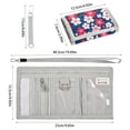 thumbnail image 3 of JIALIOU Nylon Trifold Card Wallet with ID Window Zipper Pocket for Men Women Teen Colorful Cherry Blossoms, 3 of 7