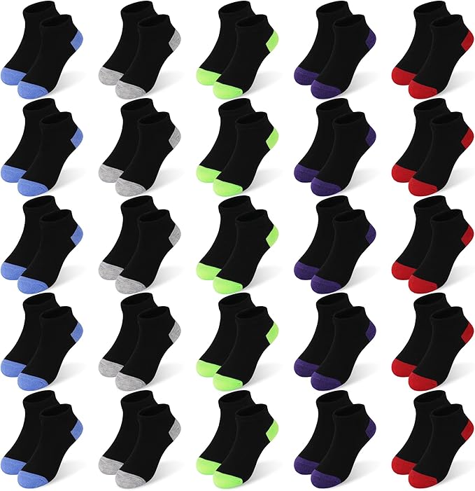 Gentaby Kids Low-Cut Ankle Socks, 25 Pairs Multicolor photo 1