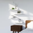 thumbnail image 4 of Estantes flotantes blancos para decoración de pared, estantes montados en la pared para dormitorio, sala de estar, cocina, estantes de baño sobre el inodoro, estantes de almacenamiento de pared, 4 of 8
