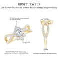 thumbnail image 6 of Rosec Jewels Designer Engagement Ring - Pear Shaped Ring - EF-VS Quality Certified, 10K Yellow Gold, US 12.50, 6 of 9