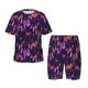 thumbnail image 1 of Balery Purple Dreamcatcher Conjunto de Pijama Infantil de Manga Corta con Estampado – Ropa de Dormir de Algodón Suave-4X-Large, 1 of 6