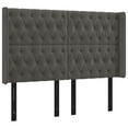 thumbnail image 5 of vidaXL Headboard with Ears Dark Gray 72"x6.3"x30.7"/34.6" Velvet, 5 of 29
