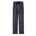 thumbnail image 3 of GLOBAL Men's Cotton Flannel Pajama Bottoms - Plaid Pajama Pants for Men with Pockets - Lounge & Sleep PJ Bottoms,2-Pack, 3 of 4