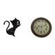 thumbnail image 1 of Reloj de pared acrílico con diseño de gato y pájaros, adorno decorativo moderno para sala de estar, comedor, bodas, interior, elegante, redondo, colga, 1 of 7