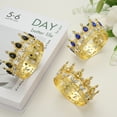 thumbnail image 5 of Uxcell Mini Crown Cake Toppers, Alloy Queen Princess Little Crown Tiara With Crystal for Birthday Cake Decor, Gold/Black, 5 of 6