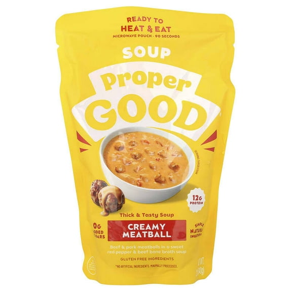 Proper Good, Creamy Meatball Soup, 12 oz