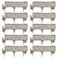 thumbnail image 2 of Suncast Interlocking Border Edging - Stone -Like Poly Construction for Garden, Lawn, and Landscape Edging - Water Resistant Border for Containing Trees, Flower Beds and Walkways - Light Taupe -Gray, 2 of 5