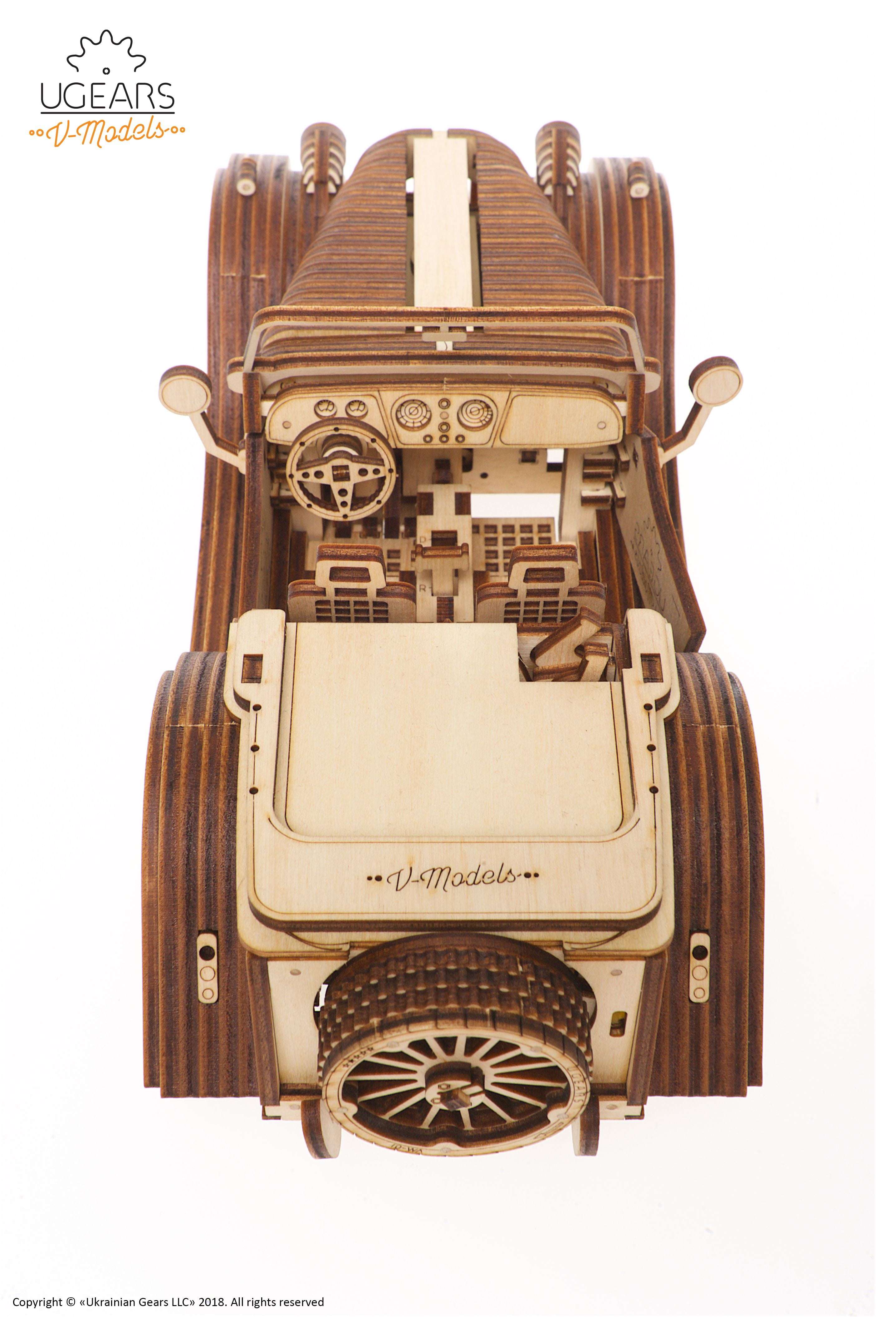 UGears UTG0037 Roadster VM-01 Wooden 3D Car Model Kit
