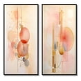 thumbnail image 2 of Designart "Minimalist Harmony in Peach and Yellow VI" Abstract Minimalism Framed Wall Art Set Of 2 - Peach Abstract Gallery Wall Frame Set For Home Decor, 2 of 7
