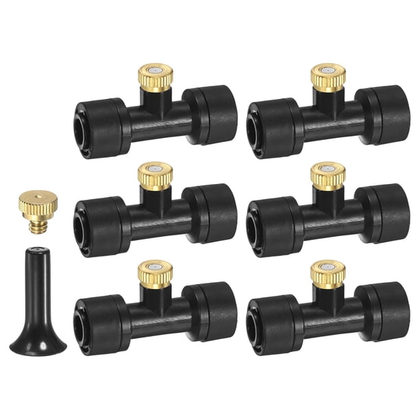 Uxcell 6-Pack Boquillas de Nebulización de Latón, Boquilla de Mister de 0.3mm para Sistema de Enfriamiento por Rociado