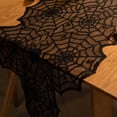 thumbnail image 5 of Halloween Decor Table Runner Spooky Black Polyester Table Runner for Hallows Eve Kitchen Home Entertaining 72x14 Inch by Xuniizn, 5 of 7
