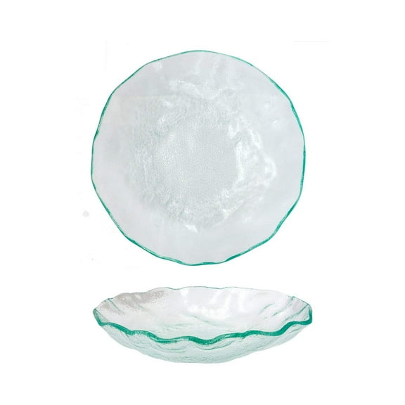 Turgla Fusion Glass dia.12" h:2.25" 60 oz. Round Clear Glass Bowl
