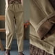 thumbnail image 4 of Pantalones gruesos de algodón de otoño e invierno, pantalones casuales, pantalones harén de terciopelo con cintura elástica para mujer, pantalones largos de moda de primavera de color sólido, 4 of 6