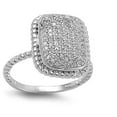 thumbnail image 4 of CHOOSE YOUR COLOR White CZ Wholesale Micro Pave Ring .925 Sterling Silver Rope Band Female Size 5, 4 of 4