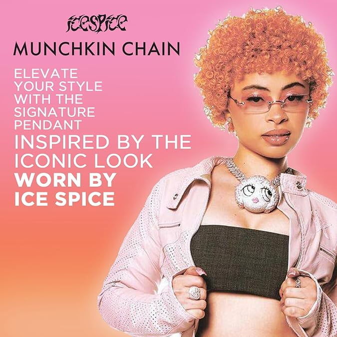 Ice Spice Munchkin Chain, One Piece Pendant, Silver