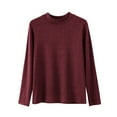 thumbnail image 2 of Womens Tops Oversized T Shirts Oversized Tops Crew Neck Long Sleeve Lightweight Tops & Blouses Evening Loose Fit Solid Color Tunic Tops Dressy Clothes 2025, 2 of 5