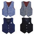 thumbnail image 3 of KYAIGUO Gilet de Costume Formel pour Garçons Tout-Petits Bébé Robe Classique à Col pour Mariage Fête 2-15 Ans, 3 of 8