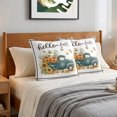 thumbnail image 6 of Thanksgiving Pillow Covers 16x16 Set of 2, Fall Green Truck Pumpkin Sunflower Maple Leaf Throw Pillow Covers Decorative Couch Cushion Cover, Microfiber Soft Pillowcases for Bedroom Living Room Sofa, 6 of 9