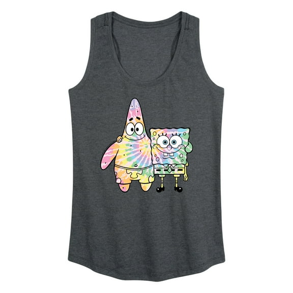 SpongeBob SquarePants - SpongeBob and Patrick Tie Dye - Women's Racerback Tank Top