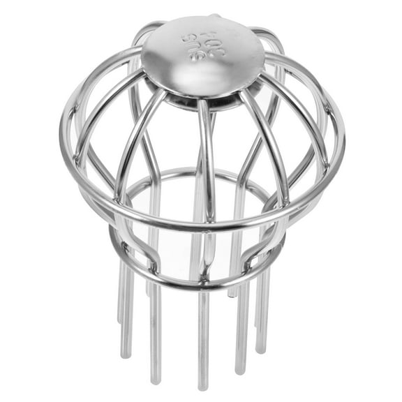 Raindrops 1Pcs Silver Spherical Rooftop Drain Mesh Cover for Outdoor Roofing and Gutter Maintenance