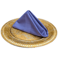 thumbnail image 2 of 12 Pack Cloth Table Napkins / Linens - 50/50 Satin Band 20 Inch x 20 Inch - Royal Blue, 2 of 6