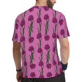 thumbnail image 2 of Wukai Tulips Flowers Print Men's Short-Sleeved Mesh T-Shirt,Quick-Dry Short Sleeve Workout T-Shirt-X-Small, 2 of 8