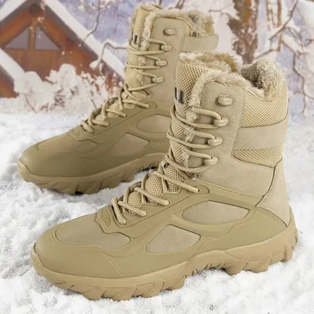 

Women‘s Warm Fleece Tactical Boots Outdoor Lightweight Rubber Outsole Boots Women‘s Footwear