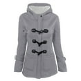 thumbnail image 2 of ShomPort Women's Winter Fleece Lined Warm Coat Full Zipper Long Sleeve Jackets Overcoat with Pockets, 2 of 6