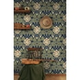 thumbnail image 4 of NextWall Dark Blue & Terra Cotta Hydrangea Floral Peel and Stick Wallpaper - 20.9 in. W x 18 ft. L Roll, 4 of 9