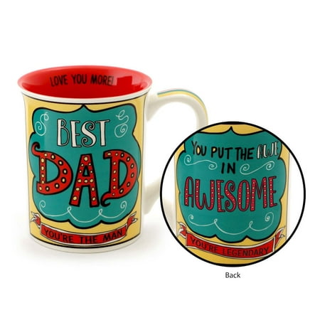 Our Name Is Mud 4057551 Best Dad 16 oz Mug (Best Stable Name Plates)
