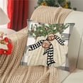 thumbnail image 6 of Christmas Pillow Cover Christmas Snowman Short Linen Printed House Decoration Pillow Pillow, 6 of 6