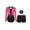 Hot Pink Black, variant on Miutii Kids Girls Long Sleeve Gymnastics Leotards Athletic Bodysuit Biketard with Shorts Hair Scrunchies Set Dancewear Fluorescent Yellow Black 12