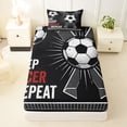 thumbnail image 3 of Erosebridal Football Ball Games Twin Sheet Sets,Soccer Sport Themed Bedding For Kids Boys 3-Piece, 3 of 6