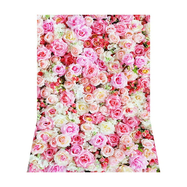 1.5 * 2.1m / 5 * 7ft Fotografía de flores Fondo rojo