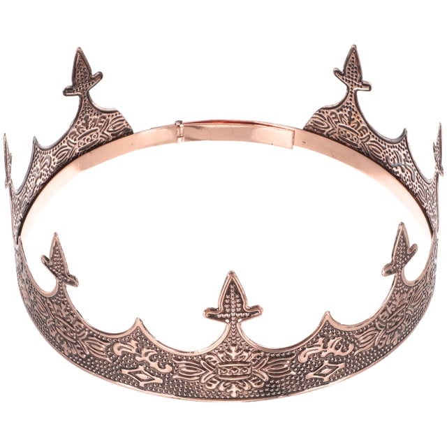 BRIGHTFUFU Diadema de corona para hombre, decoración de corona masculina, corona de rendimiento, decoración para el cabello, amuleto decorativo para el cabello