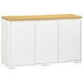 thumbnail image 1 of HOMCOM Armoire de Rangement Buffet Bahut avec 3 Portes Blanc, 1 of 10