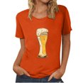 thumbnail image 1 of Blusa de mujer Oktoberfest Camiseta de cuello redondo Estampado de verano Jersey de manga corta Camiseta de mujer para hombre Tops Camisa Pompotops  hfajkhk135805, 1 of 1