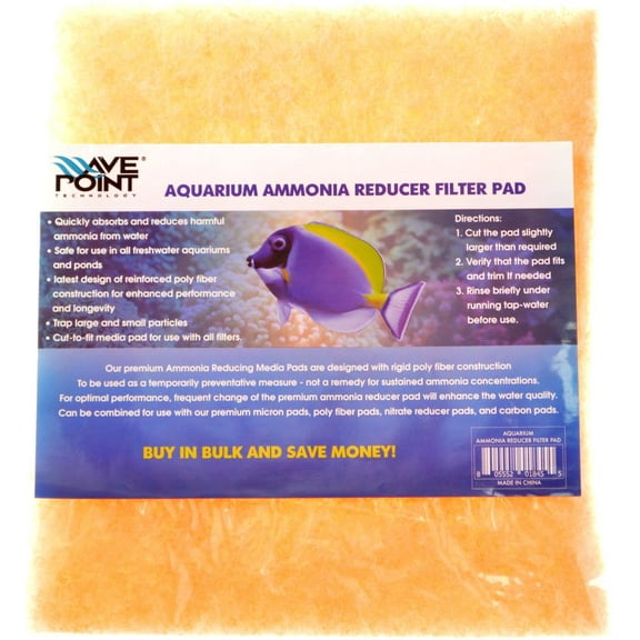 WavePoint Ammonia Pad Universal Filter Pad for Aquariums [Aquarium, Filter Pads] 1 count