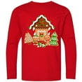 thumbnail image 3 of Inktastic Gingerbread House Christmas Long Sleeve Youth T-Shirt, 3 of 5